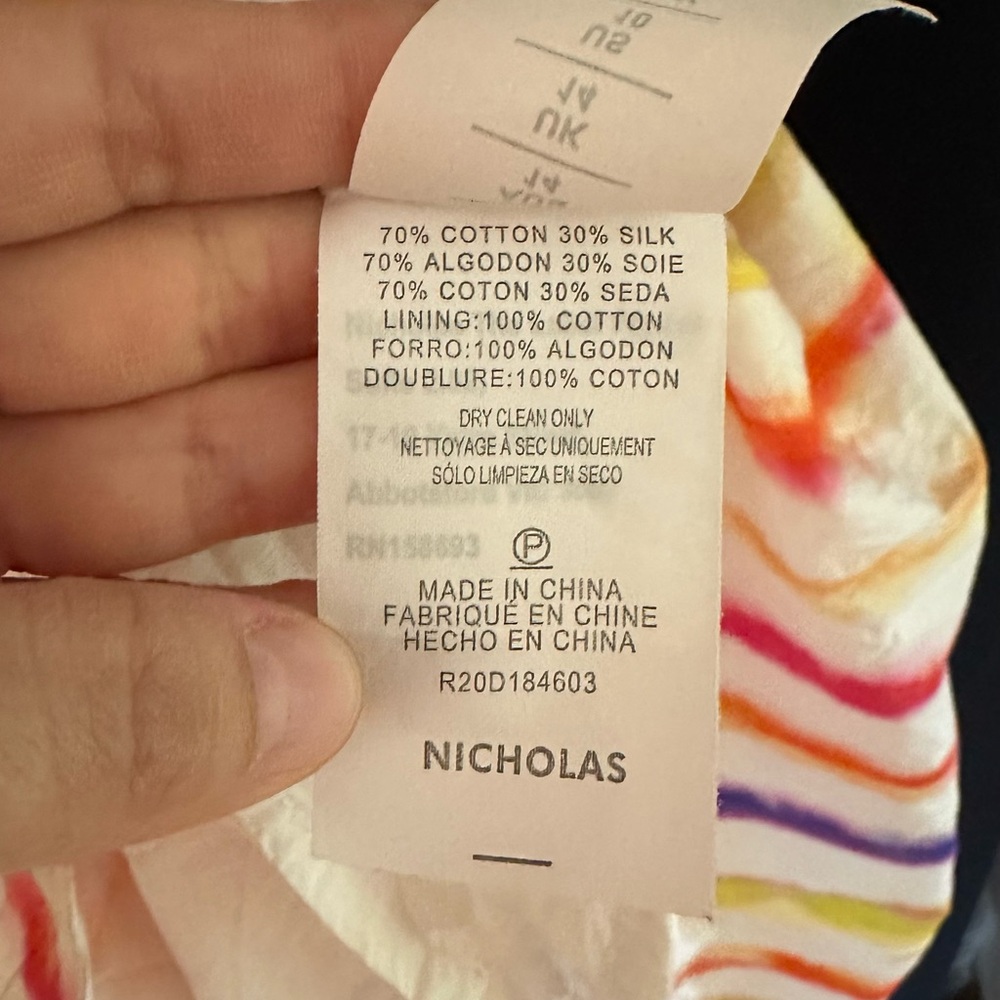 Nicholas Kerala Fully Lined Multi-Color Stripes Maxi Dress 10 - Picture 2 of 7
